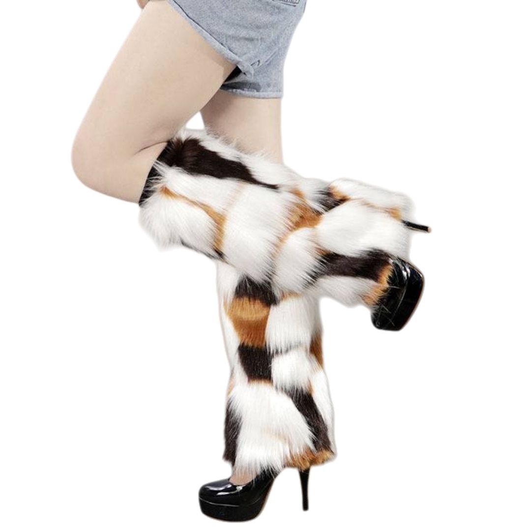 Luxury Faux Fur Boots Socks Sleeve Fashion Long Short Leggings Warms